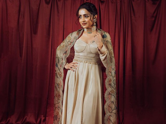 Trisha Looking Ravishing In Regal Outfit